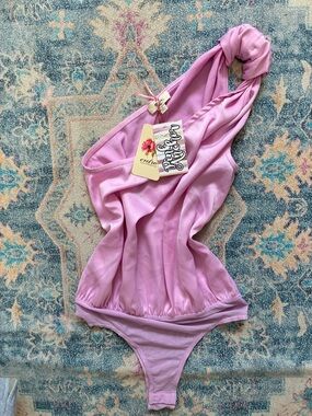 PINK SILK BODY SUIT